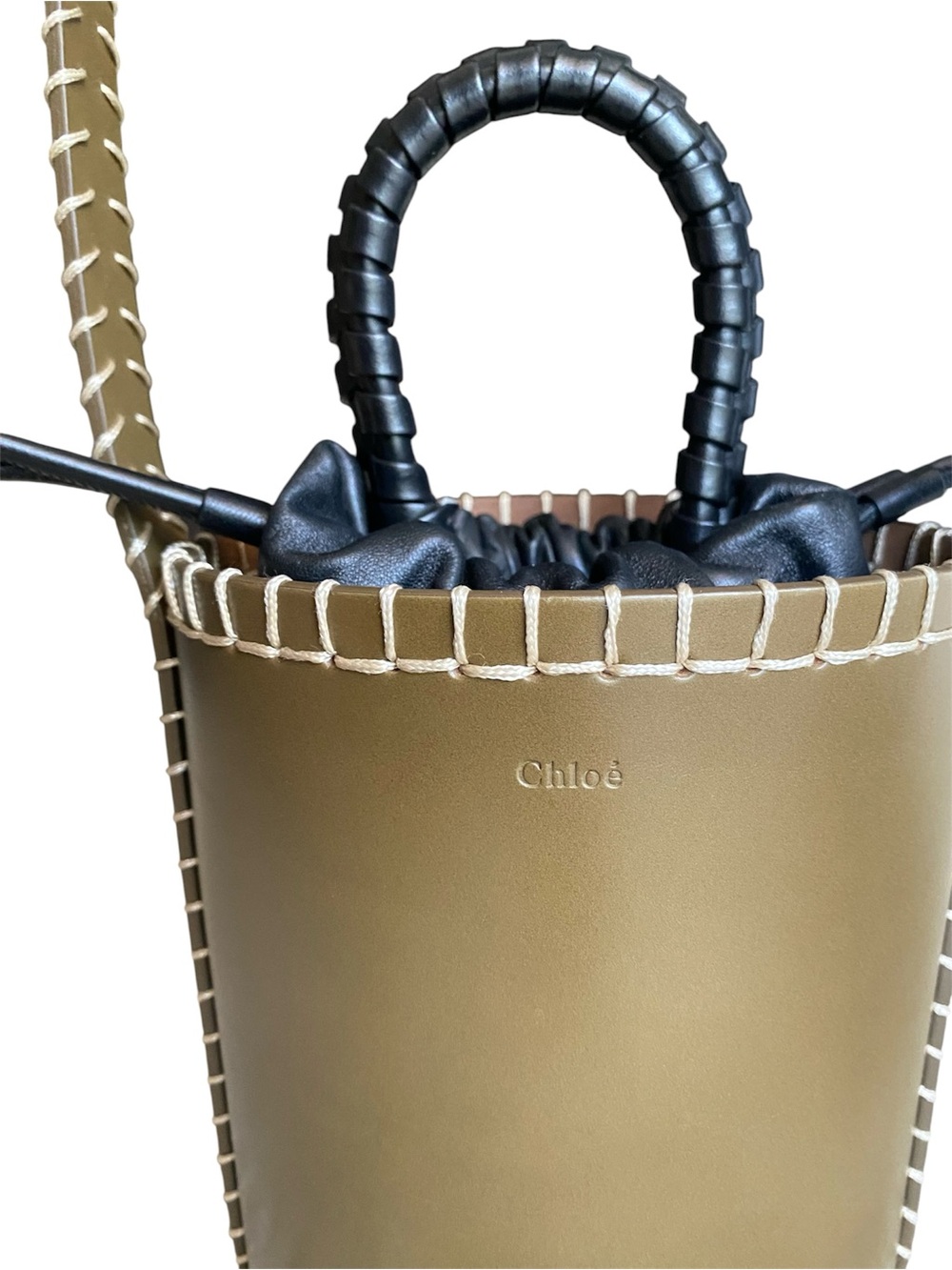 Chloe Mini Luella Bucket Crossbody Bag in Bi-Color Leather - Picture 3 of 7